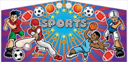 sports20art20panel 140303151 Themed Bounce House Combo