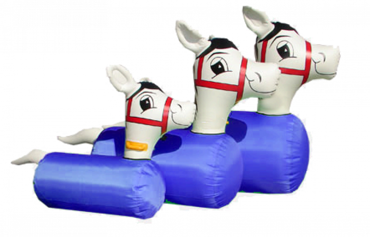 Small medium and large inflatable hopping horses for rent in Norton, OH. - Game Craze Party & Event Rentals