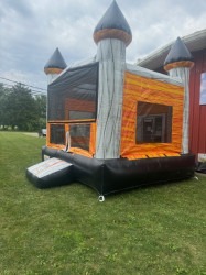 IMG 2143 1736877650 Black and Gray Castle Bounce House