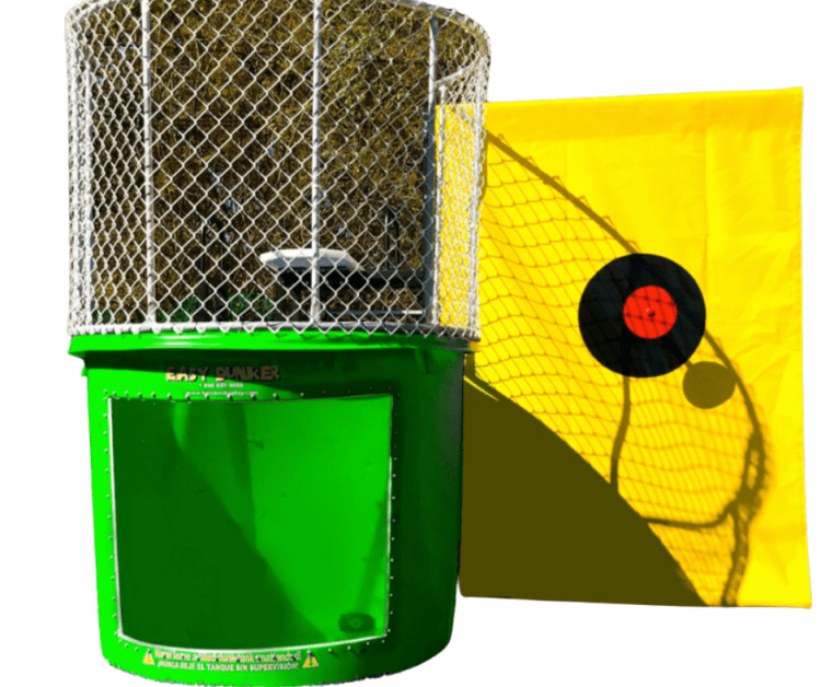 lime green large dunking game in Norton, OH. - Game Craze Party & Event Rentals