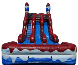 Red White and Blue Bomb Pop Dual Water Slide