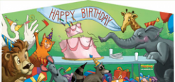 animal20birthday20art20panel 494311731 2 Deluxe Themed Bounce House Combo