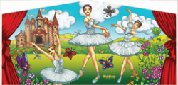 ballerinas20art20panel 921537112 2 Deluxe Themed Bounce House Combo