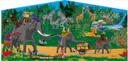 jungle20art20panel 337430706 2 Deluxe Themed Bounce House Combo